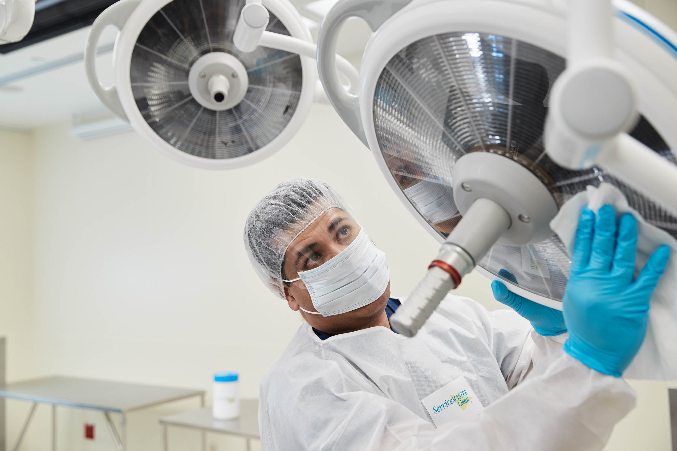 ServiceMaster Clean professional completing disinfection services
