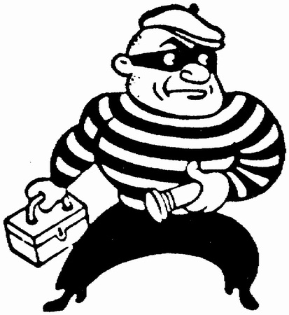 Animated picture of a criminal