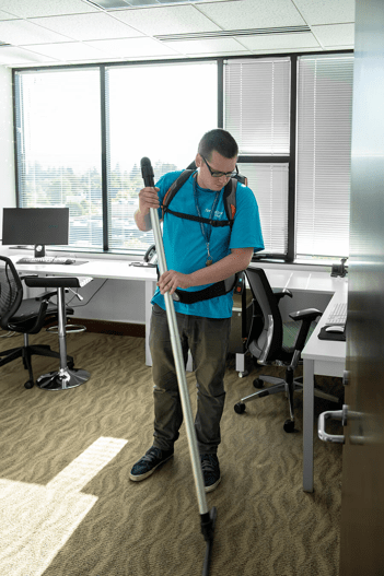 ServiceMAster cleaning a carpet