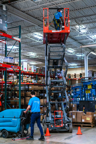 cleaning industrial setting